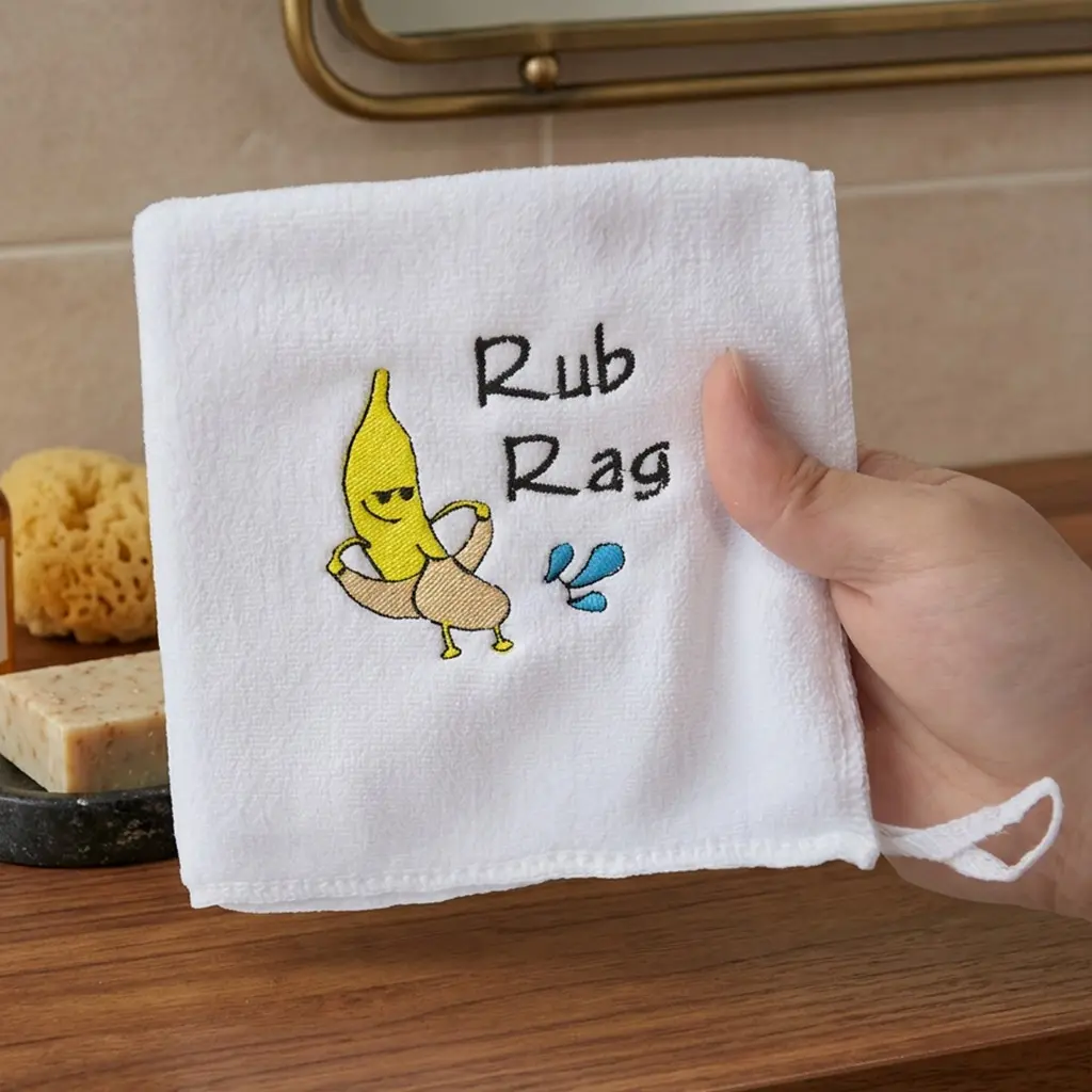 1pc, 11.81*11.81 Inches Embroidered Absorbent Handkerchief, Funny Gift For Guys, Boyfriend Or Husband, Anniversary, Boyfriend/Husband's Birthday Gift, Practical And Romantic New Wedding Anniversary Gift