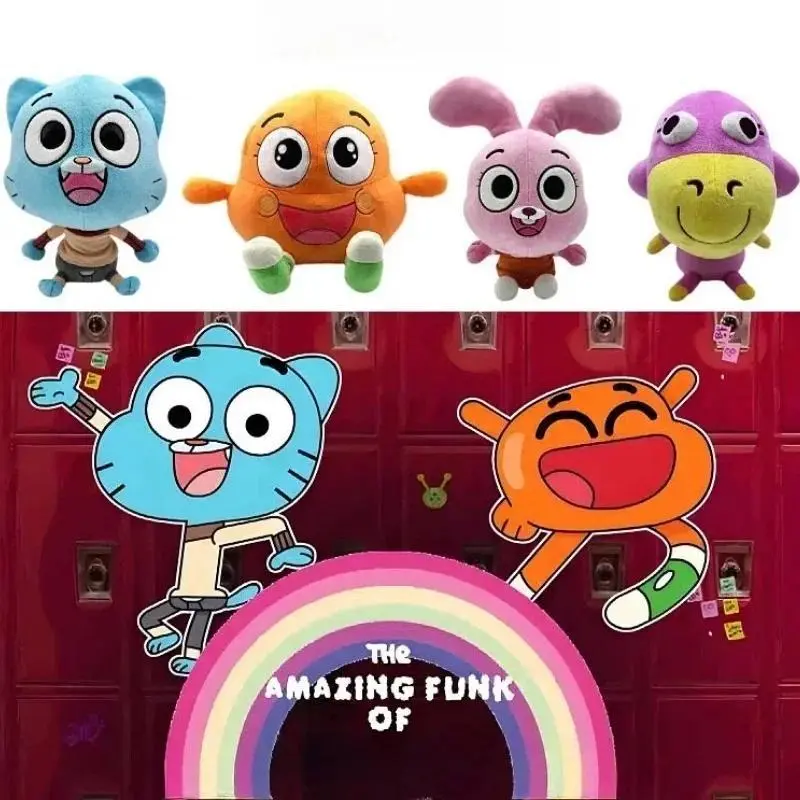 2026 new hot item  World Of Gumball Plush Game Merchandise Darwin Anais Pearl Cat Stuffed Doll Creative Toy Festival Gift For Kids