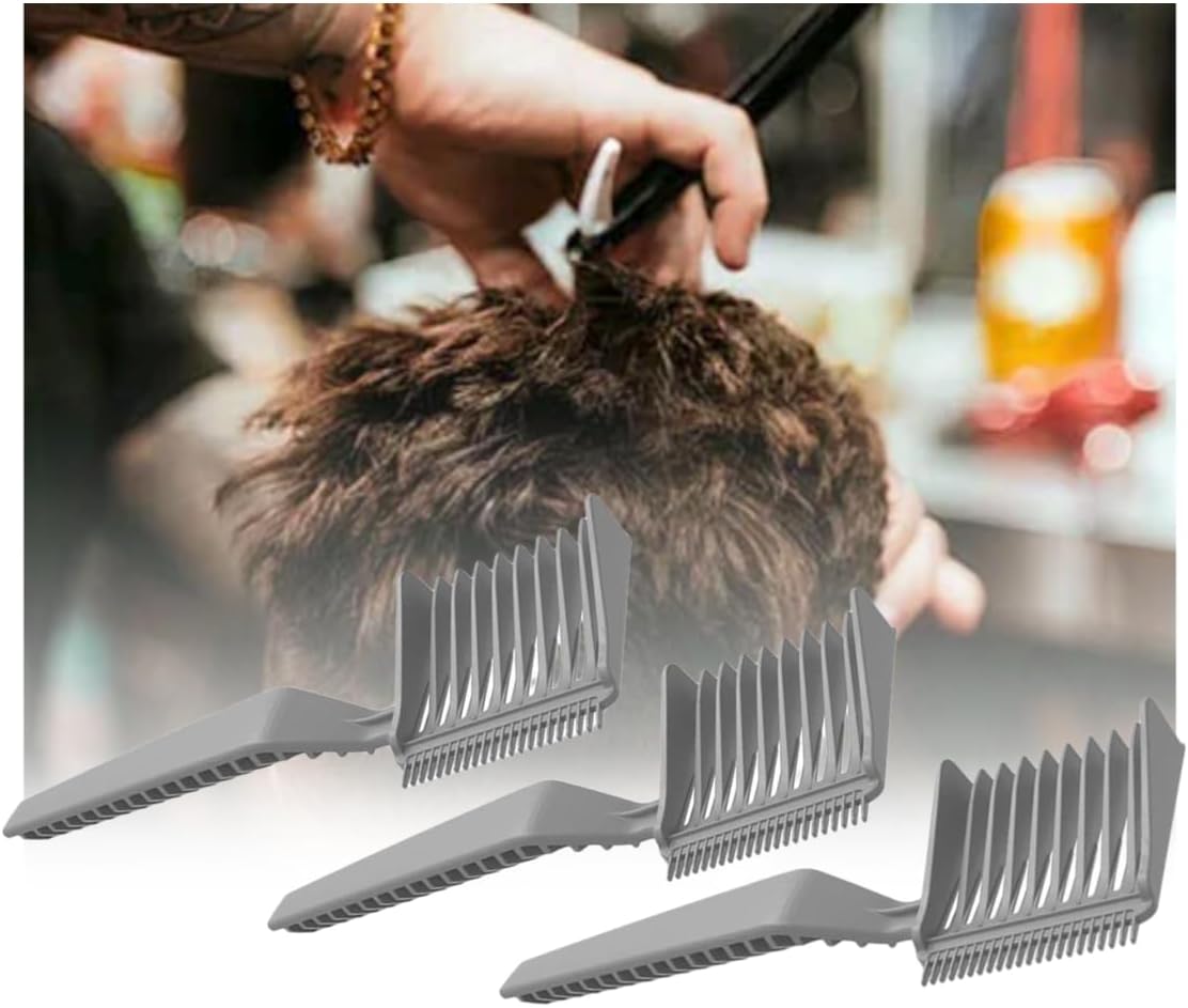 3-pcs Men's Barber Fade Combs Clipper Comb Gradient Comb Oil Head Caliper Comb Positioning Flat Top Comb