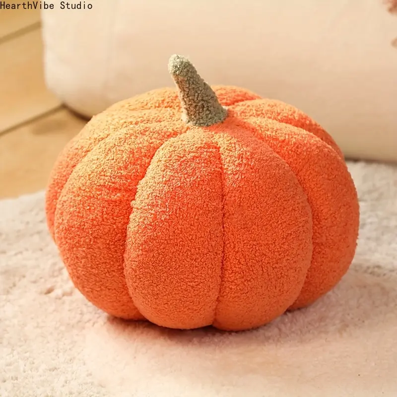 1. Pumpkin wool throw pillow, stand up, pumpkin wool, pumpkin wool, home furnishing, birthday, hair, hair.