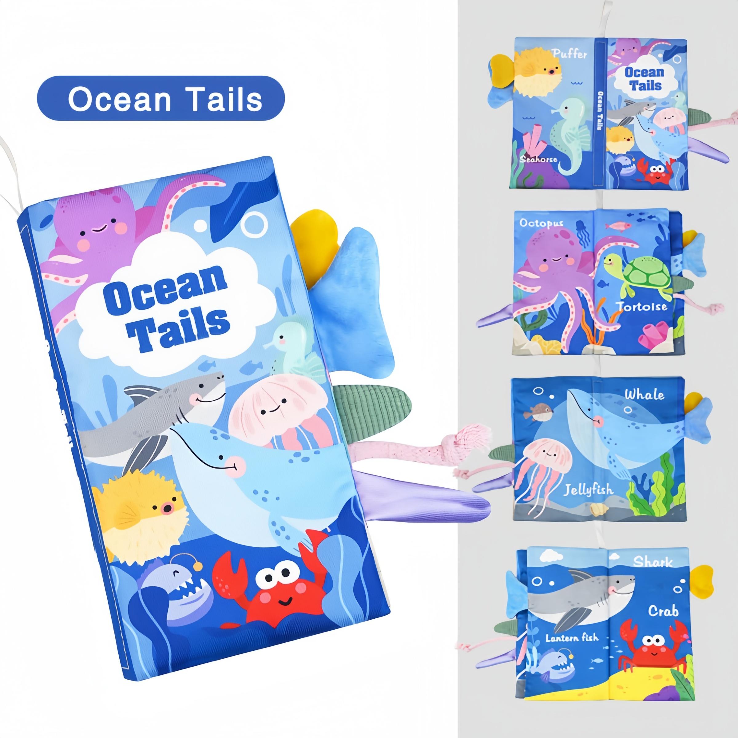 Cloth Book Early Education Toy, Tear-Resistant 3D Tail Book, Bite-Safe Learning Book, Preschool Learning Book, Various Themes, Ideal Daily Teaching Aid