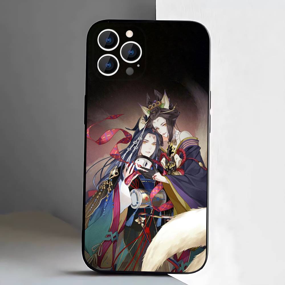 Game Onmyoji Phone Case For iPhone 17,16,15,14,13,12,Pro,Max,Plus,E,SE4,Air,Mini Black Soft Box