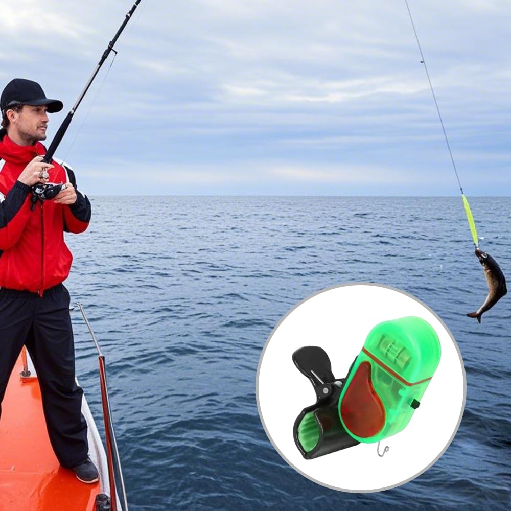 AXIZITECH 4 PCS Fishing Bite Alarm with LED Light, 2025 New Sensitive Smart Electronic Fishing Bells for Rods, Fish Bite Alarm Sound Alert Bell, Clip-On Electronic Fishing Alarms Bite Alarms for Fishing