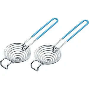 Egg Separator  Grade Stainless Steel Egg Yolk White Separation Tool, Set of 2 (Blue)