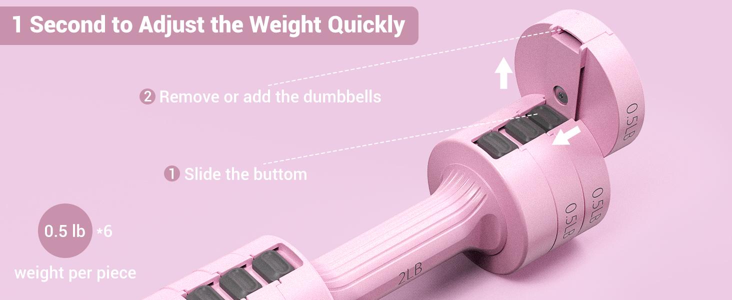 Adjustable Dumbbells Hand Weights Set: Sportneer 5 lb Dumbbells Set of 2 Each 2lb 3lb 4lb 5lb Free Weights Fast Adjust Weight 4 In 1 Weights Dumbbells Set for Women Men Home Gym Exercise