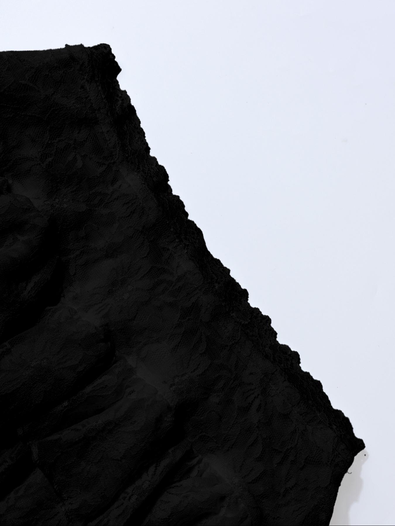 Women's Plain Lace Trim Ruffle Trim Skirt, Street Fashion Y2K Style Mini Skirt for Daily Wear, Ladies Summer Bottoms