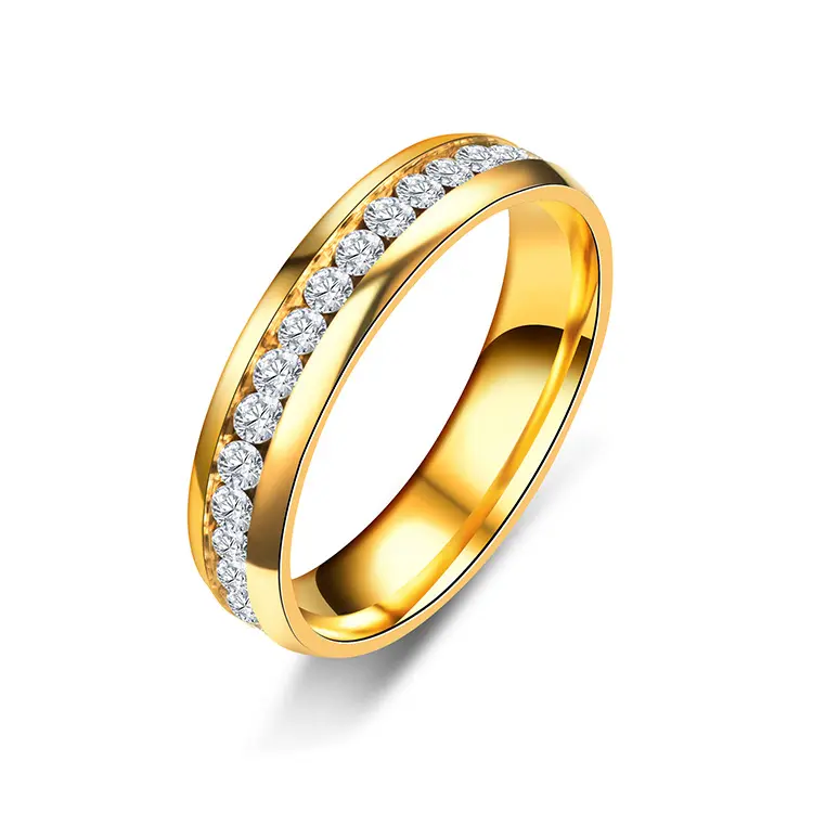 Gold-plated ring, diamond ring, European and American women's ring, women's jewelry, Valentine's Day gift