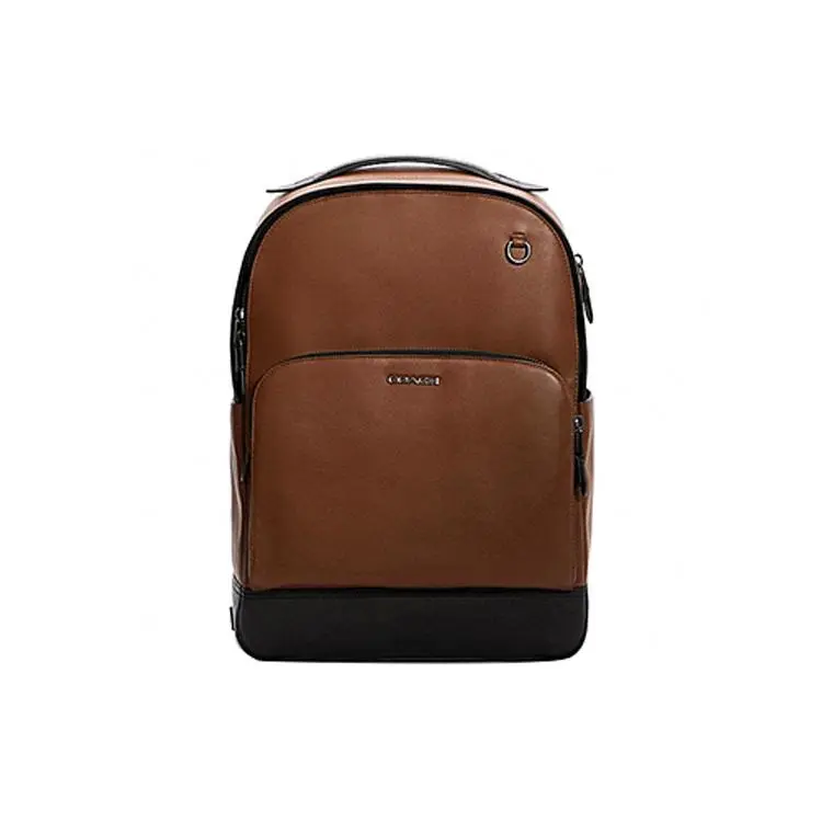 COACH Graham Genuine Calfskin Casual Backpack for Men, Large Size, Brown