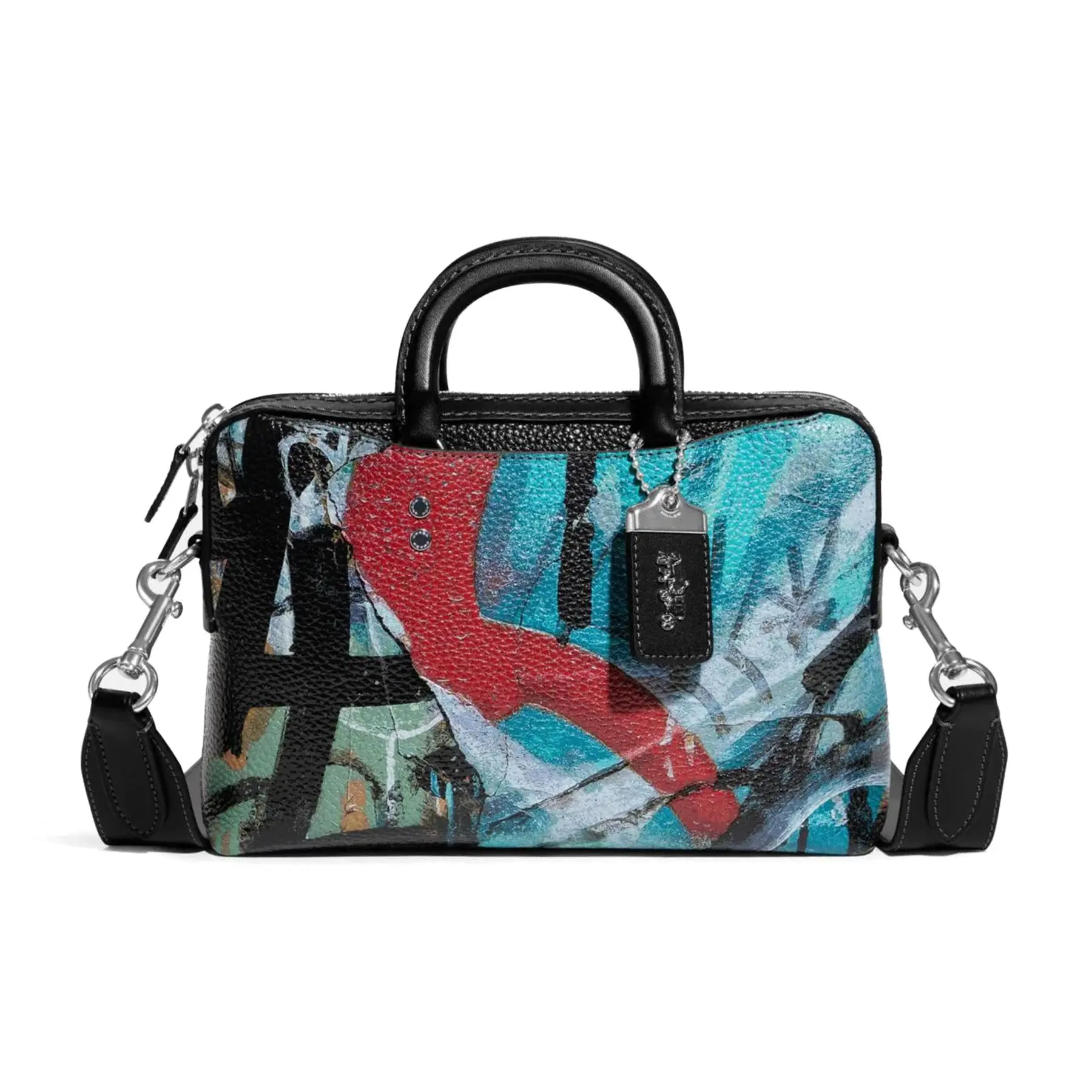 Coach x Mint+Serf Rouge Series 25 Zip-Top Graffiti Print Leather Briefcase – Men’s Medium Black