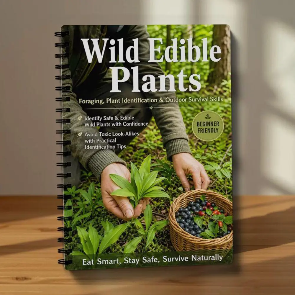 Beginner Friendly Wild Edible Plants Guide, Outdoor Survival Foraging, Plant Identification & Survival Skills, Safe Harvesting of Wild Berries and Herbs, Eat Smart, Survive Naturally