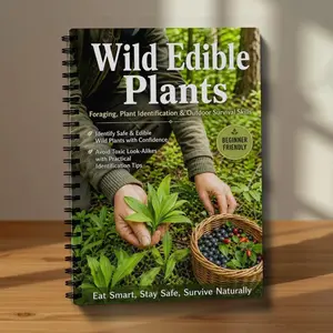 Beginner Friendly Wild Edible Plants Guide, Outdoor Survival Foraging & Plant Identification, Safe Harvesting of Wild Berries and Herbs