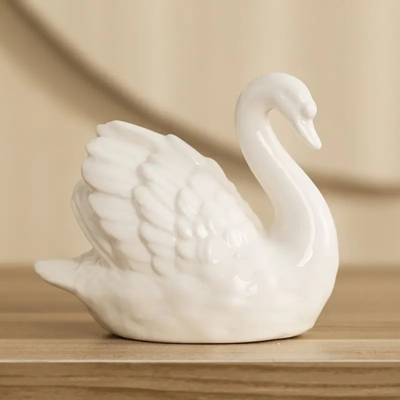 Swan Couple Ornament Gift Set for Home Decoration, Suitable for Living Room and Bedroom, Resin Figurine Statue, Home Decor Ornaments