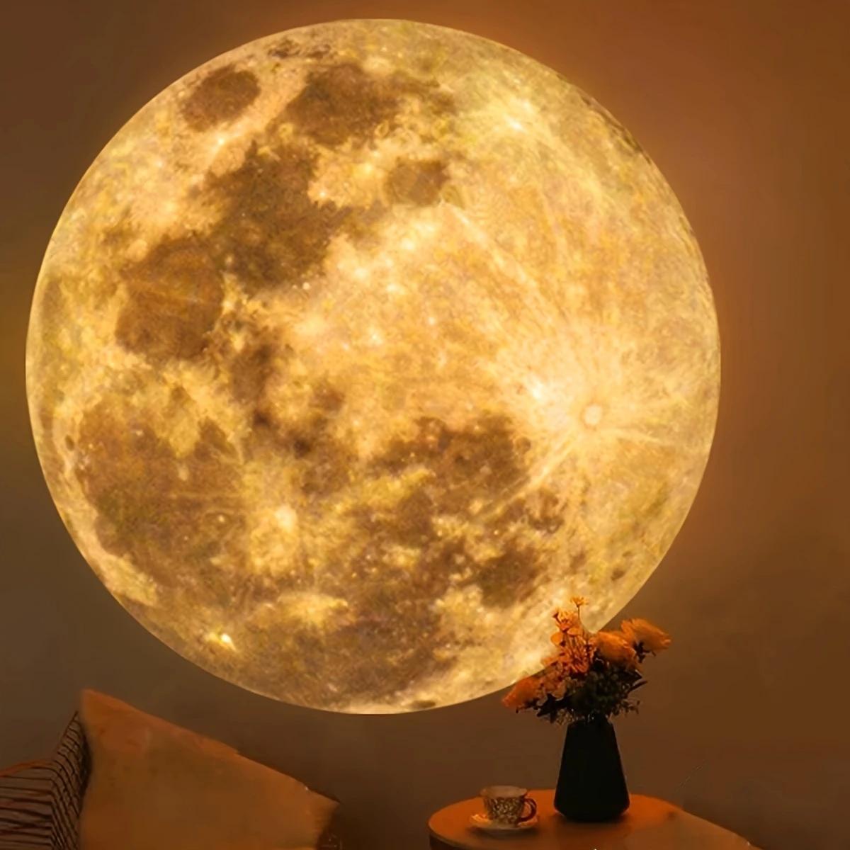 Planet and Moon Projector, 6 Planet Pictures Replacement, Night Light Projection Lamp, 360 Degrees Rotatable, Moon Earth for MERCURY Mars for SATURN, Gift for Others, Room Decoration, Photo Background, Wall Ceiling Decoration, Planetarium Star Projector