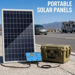 10W Solar Panel (includes a 10A charge controller), portable outdoor solar charger, suitable for charging cell phones and tablets, as well as for use in garages and with small electronic devices, Solar Panels Portable