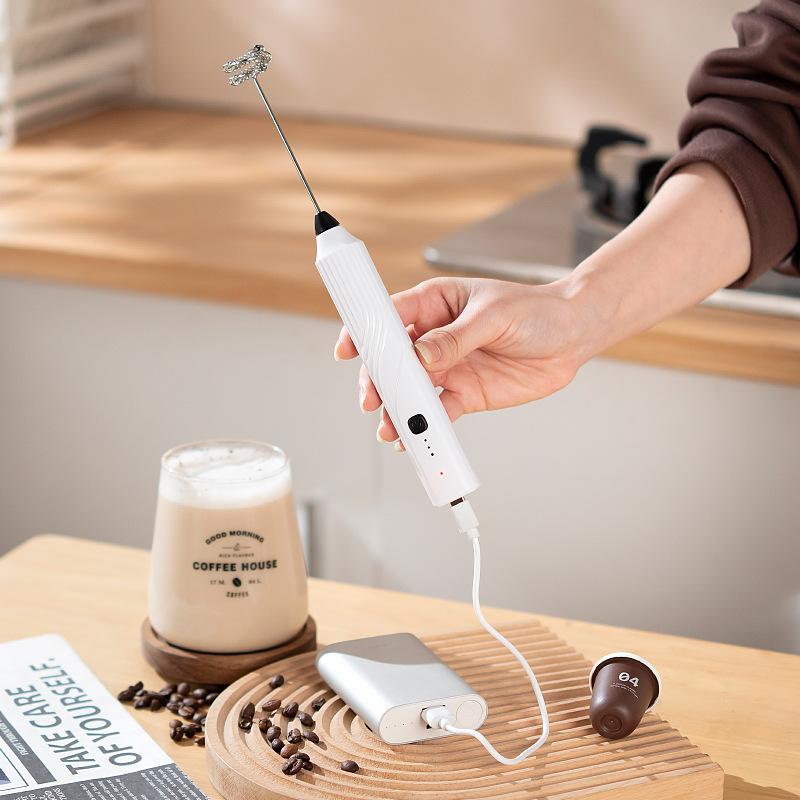 Girly Kitchenware, Cute Electric Milk Frother, Perfect for Latte, Matcha, Coffee & Cozy Home Coffee Moments