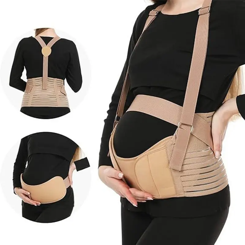 Adjustable 3-in-1 Maternity Support Belt - Belly Band with Back Relief Straps
