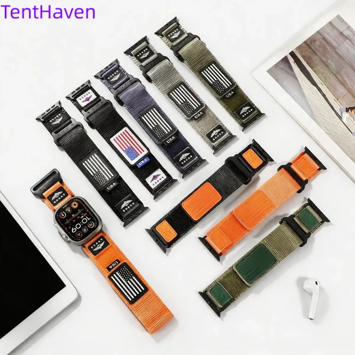 2026 new S11 new product suitable for iwatchs8/7 Apple Watch S9 facelift ULTRAL fine woven nylon wild diameter strap