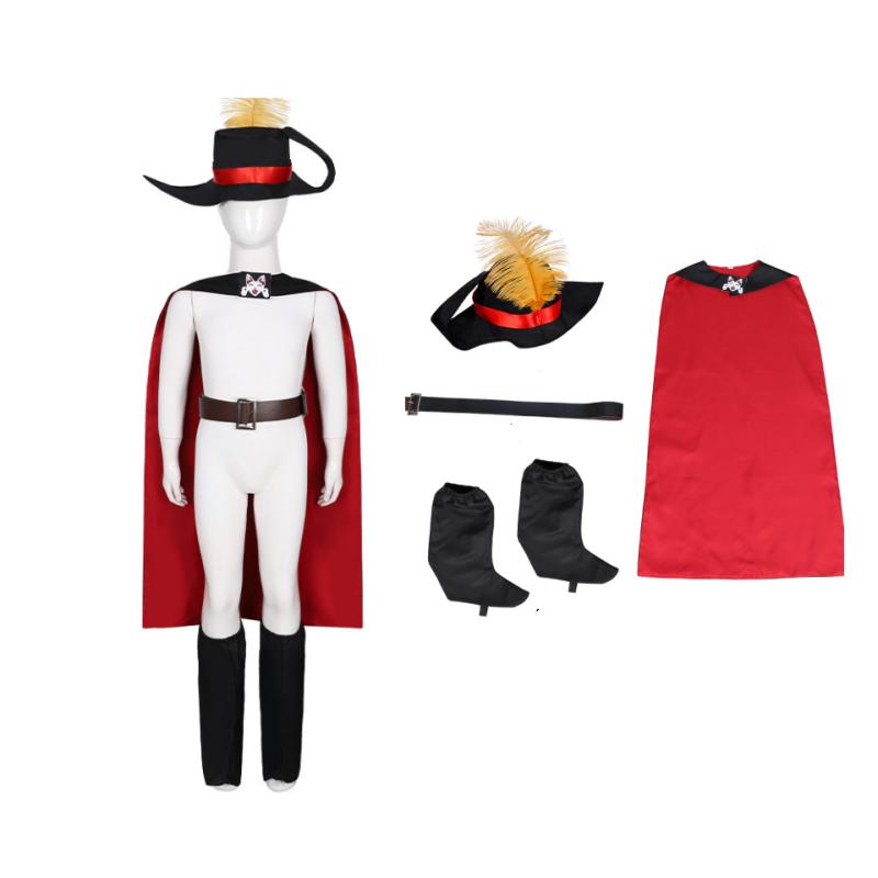 Anime Puss In Boots Cosplay Anim Cartoon Cat Costume Set Cloak Halloween Masquerade Carnival Party Prop Outfits Accessory Suit