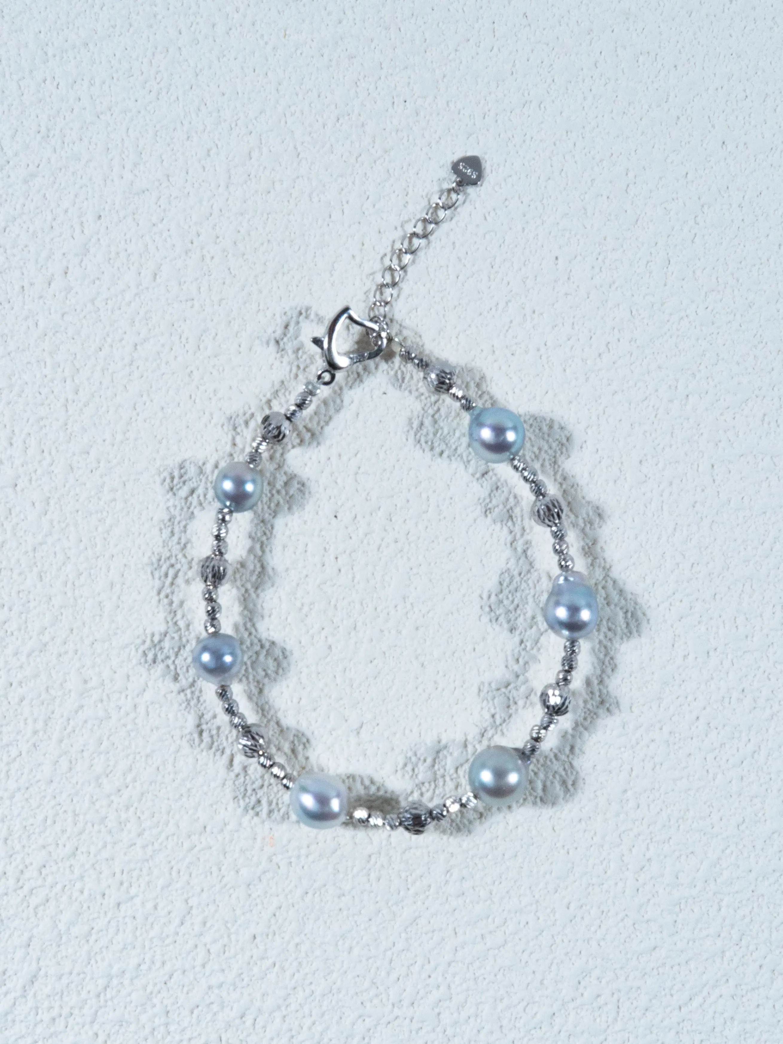 Sea Water Baroque Pearl Bracelet 7-9mm, Slight Imperfections, S925 Silver Color, Elegant Jewelry Accessory, Model Sy13405