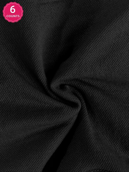 6 Pack Women Seamless High Waist Ladies Underwear, Casual Yoga Boyshorts, Gym Workout Shorts, Tummy Control and Butt Lifting Print Shorts for All Seasons