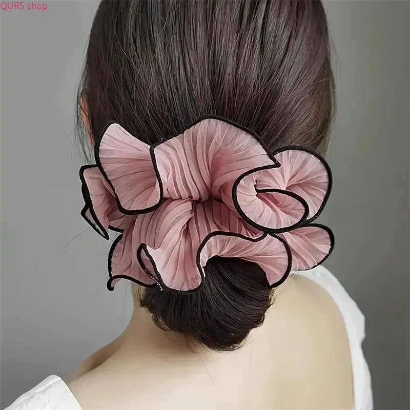 4-Pack Women Solid Color High Stretch Hair Scrunchies, Minimalist Soft Elastic Hair Ties Ideal for Thick Hair, No Slip Gentle Hair Accessories, Versatile Decorations for Daily Styling, Dating and Party Outfit Matching