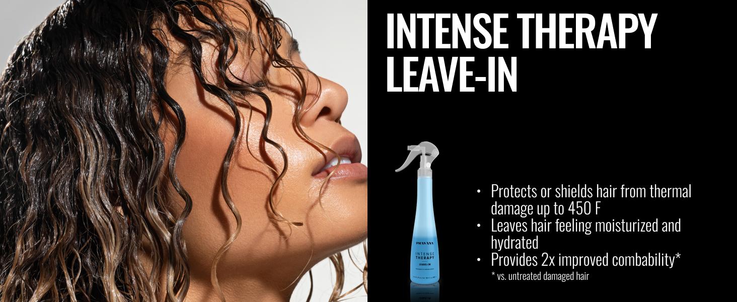 Intense Therapy Leave-In Conditioner Spray Treatment & Detangler | Instantly Detangles & Hydrates | Equalizes Hair Porosity | For All Hair Types | Strengthens & Softens Hair