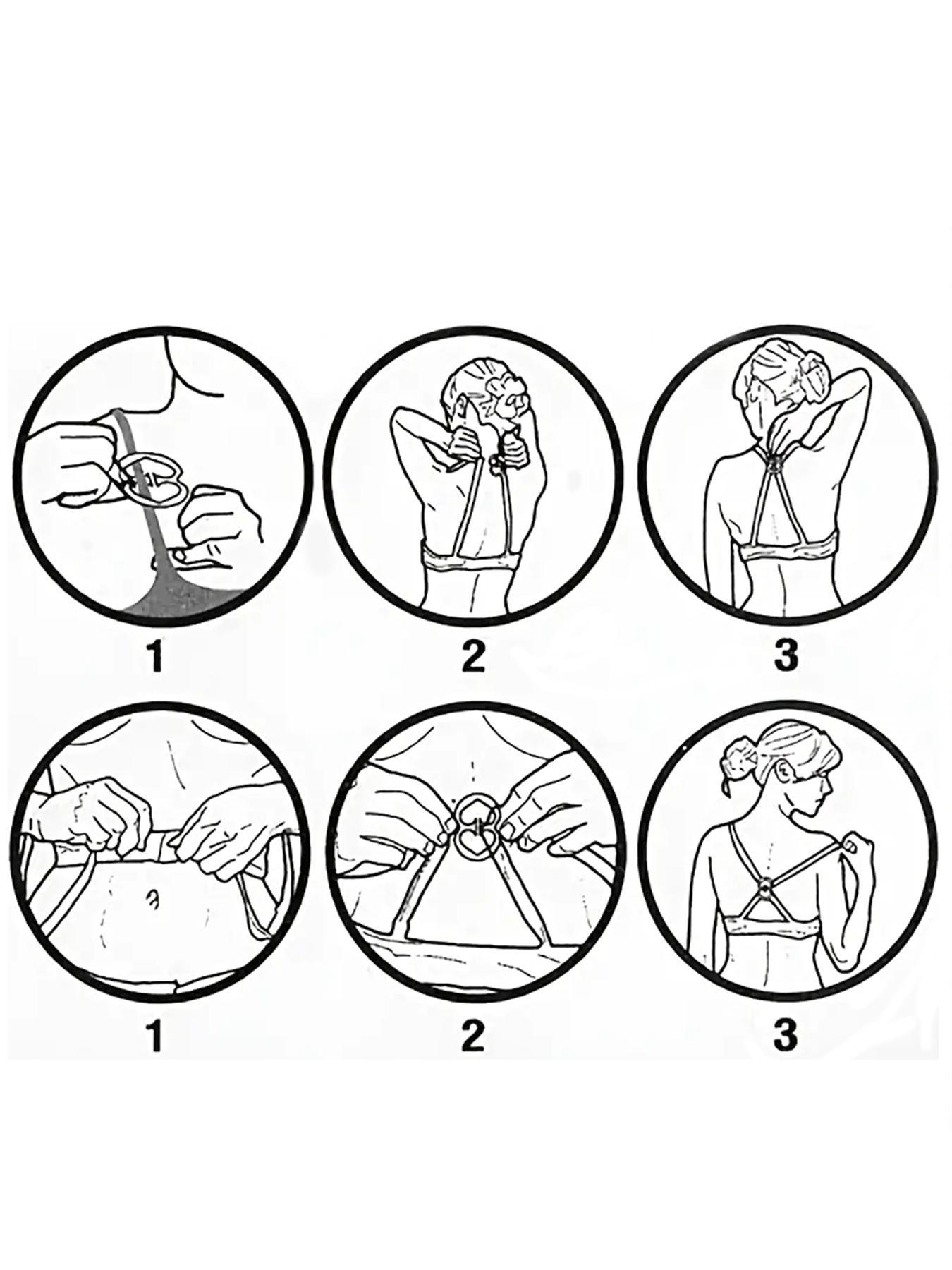4pcs Solid Heart Shaped Bra Strap Buckle, Invisible Anti-slip Adjustable Strap Backless Bra Strap Buckle for Daily Use, Bra Accessories for Women