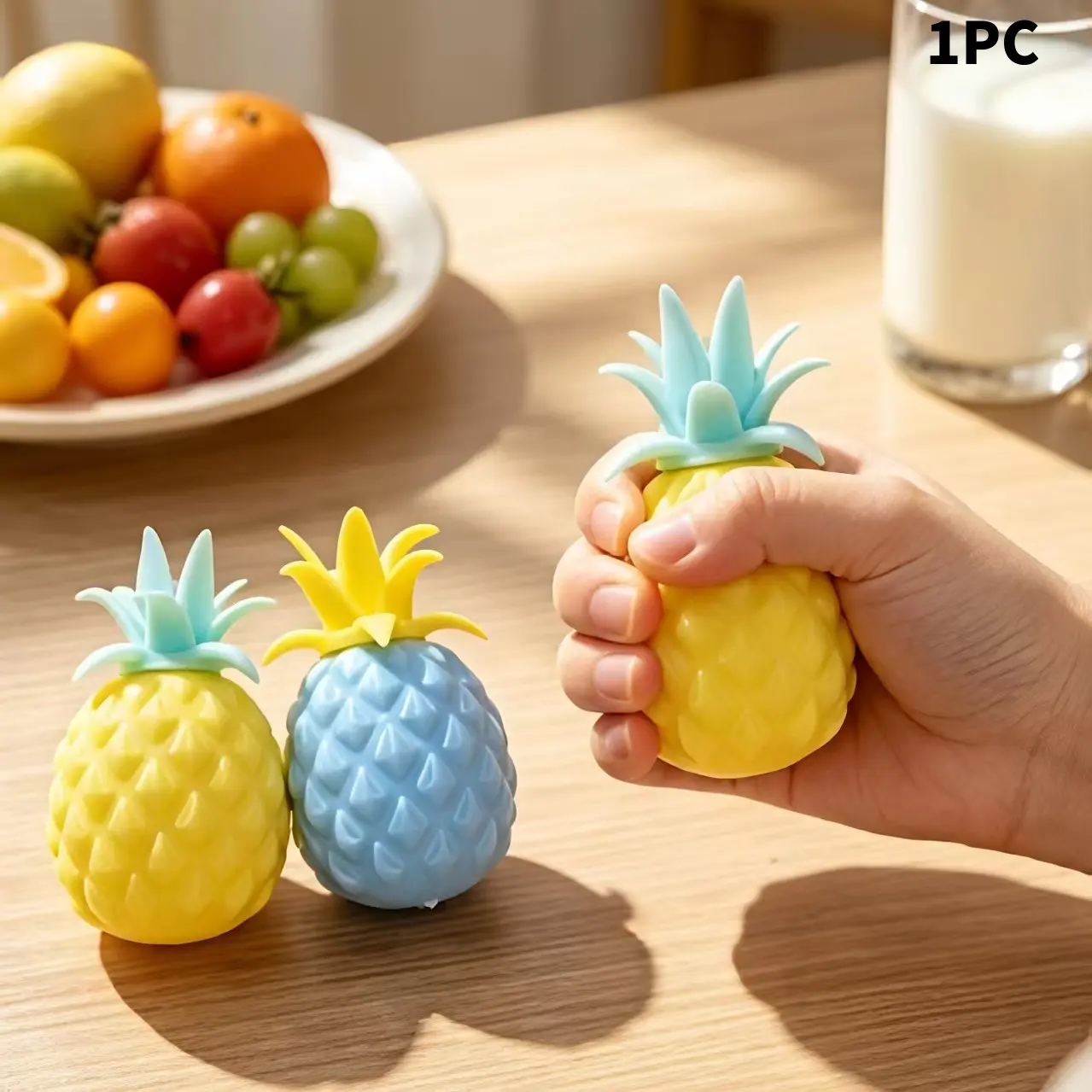 Stress Relief Relaxation Fidget Toy, Mini Burst Ball Pineapple Sensory Squeeze Fun, Realistic Fruit Stress Release Toy, Stress Ball Fidgets, Decompression Squeeze, Ab-Wg-G1 Model