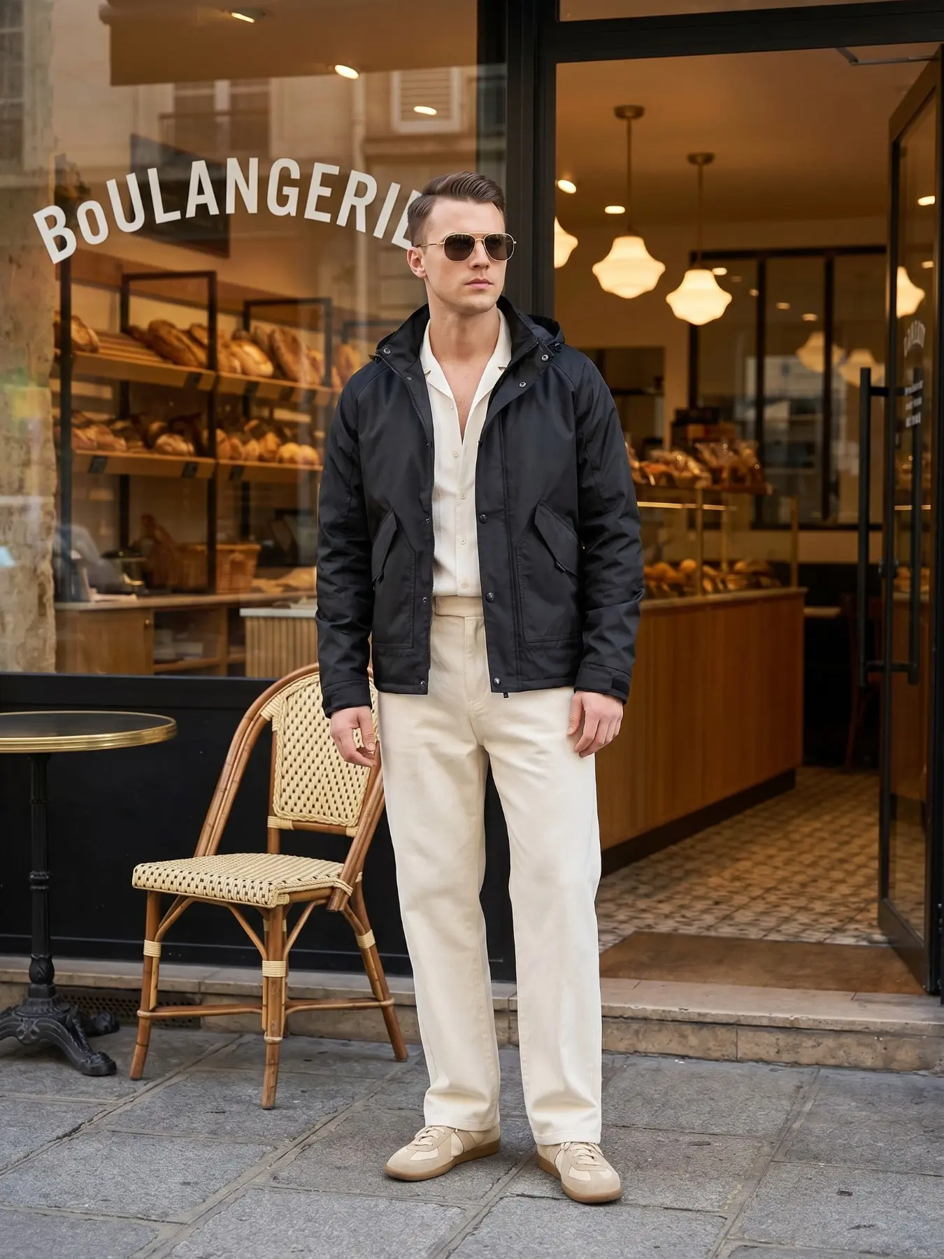 Men's Hooded Lightweight Windproof Casual Jacket, Waterproof Zipper Design, Solid Color Slim Fit Motorcycle Coat, Trendy Streetwear, Daily Wear Outerwear