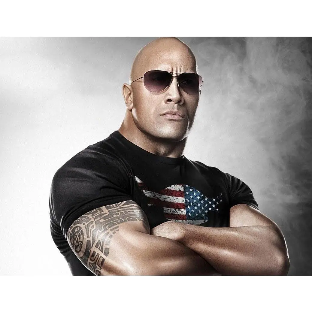 The Rock Dwayne Johnson Rectangular Sports Theme Wall Art - Indoor Decor Wall Mount Posters for Living Room, Bedroom
