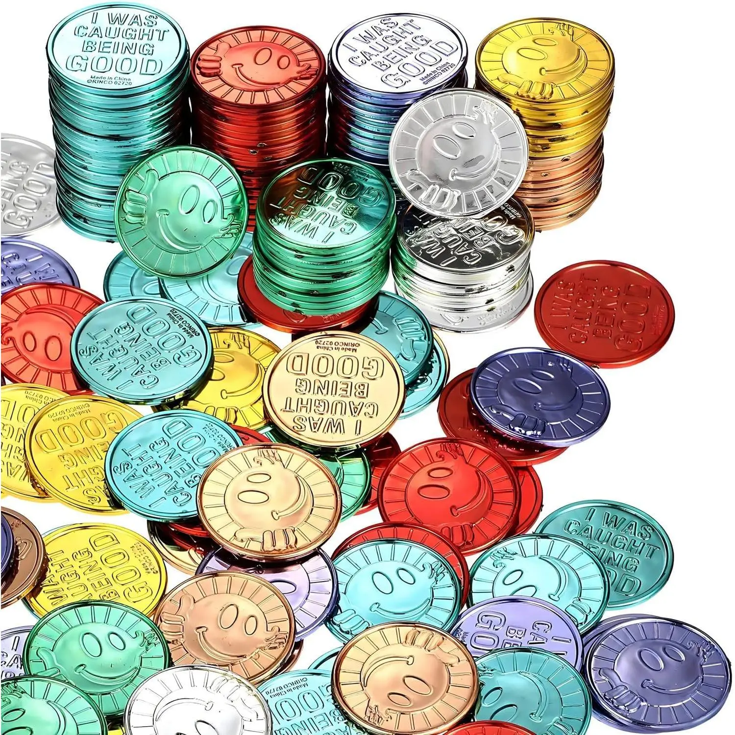 Coins Bulk Set of 144 Tokens - Classroom Behavior Incentives and Teacher Handout Rewards
