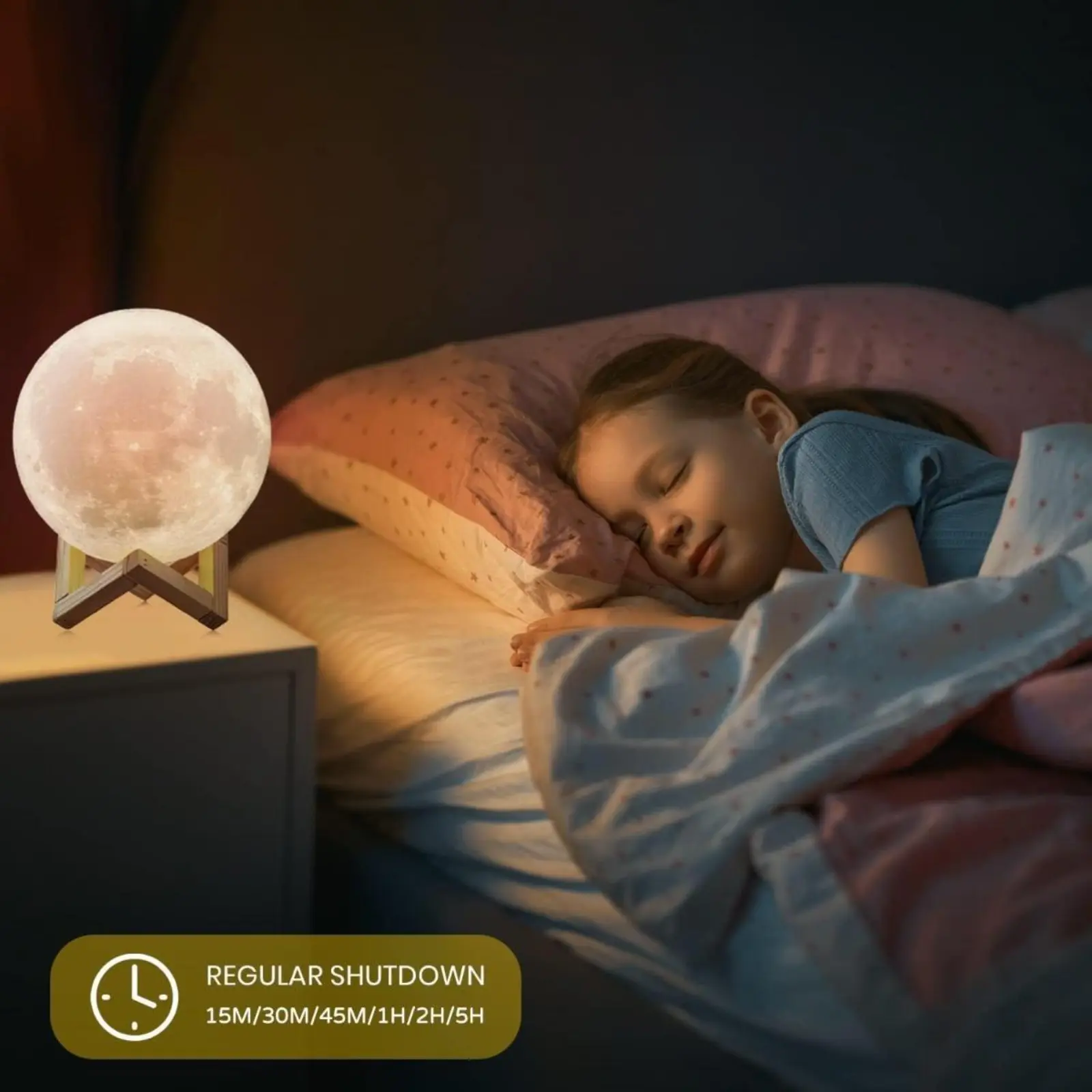 Moon Lamp: Ambient Lunar Night Light — Color-Changing Illumination, Perfect as a Gift for Valentine's Day or Birthdays
