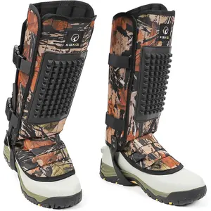 Snake Gaiters 1200D Waterproof Snake Chaps Adjustable Snake Bite Protection Snake Guards for Legs Men Women Snake Proof Gaiters for Hiking Hunting