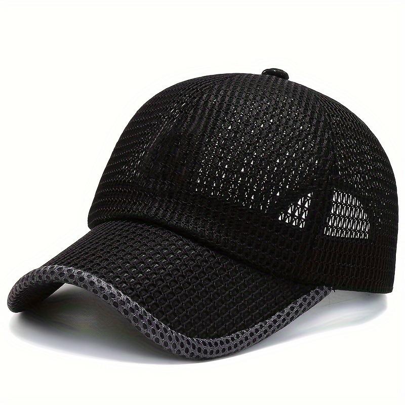 Solid Color Mesh Breathable Baseball Cap Sun Protection Hat Sports Cap Camping Cap