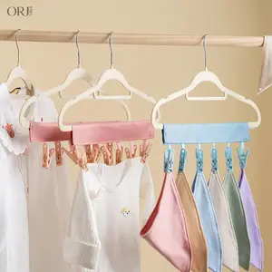 3-Pack Portable Folding Travel Hangers with Clips - Fabric Drying Rack for Underwear, Socks - Sports & Outdoor Camping Essentials,summerwins