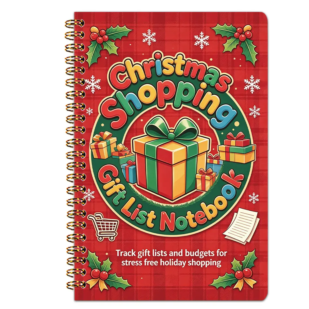 Christmas Gift List Notebook, Holiday Budget Planner Journal, Portable Christmas Planning Book, Perfect Gift for Family and Friends