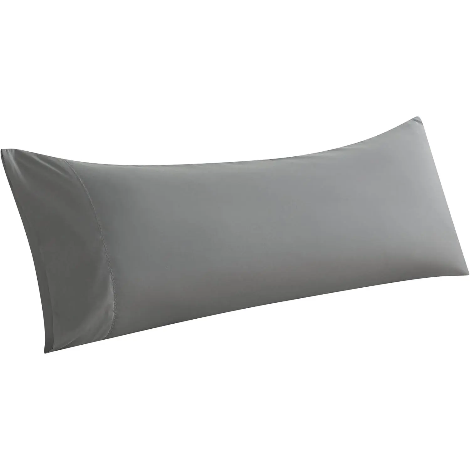 Pillow Cover, Ultra Soft Microfiber Pillowcases, Breathable Long Pillow Case, Envelope Closure - Grey (20x54 inch)