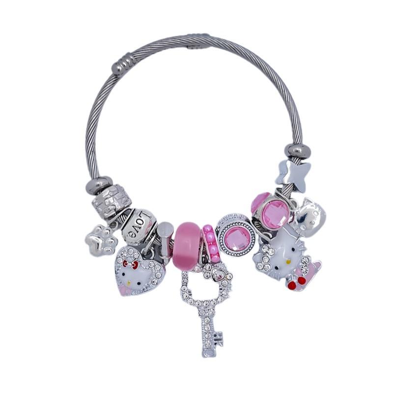 Diamond ruby bangle bracelet Virgin Mary Charm Bracelet - Adjustable Size Bracelet With Open Cuffs, Butterfly & Love Charm Bracelet, Suitable for Gifts for Family & Best Friends