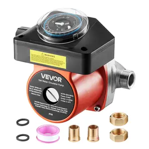 VEVOR Hot Water Recirculating Pump, with Timer, 10 GPM Instant Recirculation Pump Kit, Circulation Circulator System, 0.13 HP AC 110-120V, NPT 3/4 in to NPT 1/2 in Connector, for Solar Water Heater