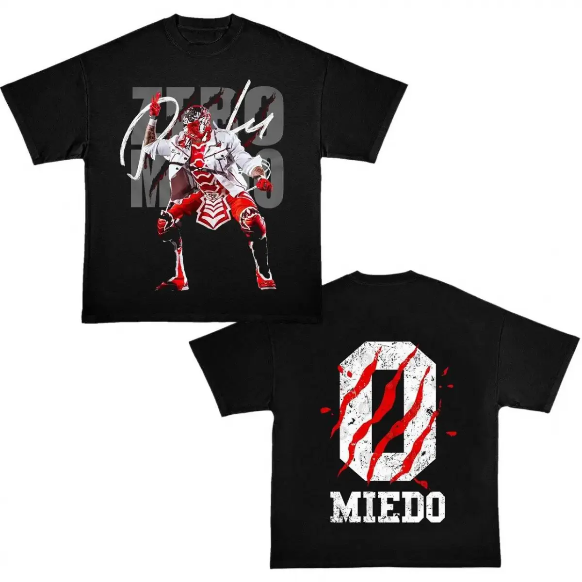[ 🎉 Sale Up To 50%] Penta Cero Miedo Wrestling Tee – WWE Shirt, Zero Fear Pro Wrestling Merch, Oversized Graphic Streetwear, Unisex Fan Apparel