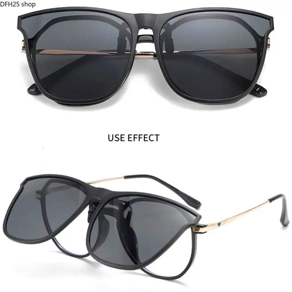 Polarized Clip On Sunglasses for Prescription Glasses, UV400 Protective Eyewear for Driving Fishing Travel and Everyday Outdoor Activities