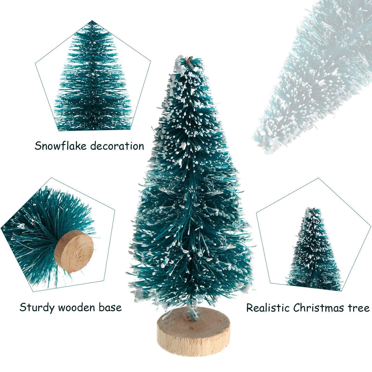 5/500pcs Mini Christmas Tree Small Artificial Christmas Tree Ornament Cedar Pine Sisal Tabletop Merry Christmas Party Decoration