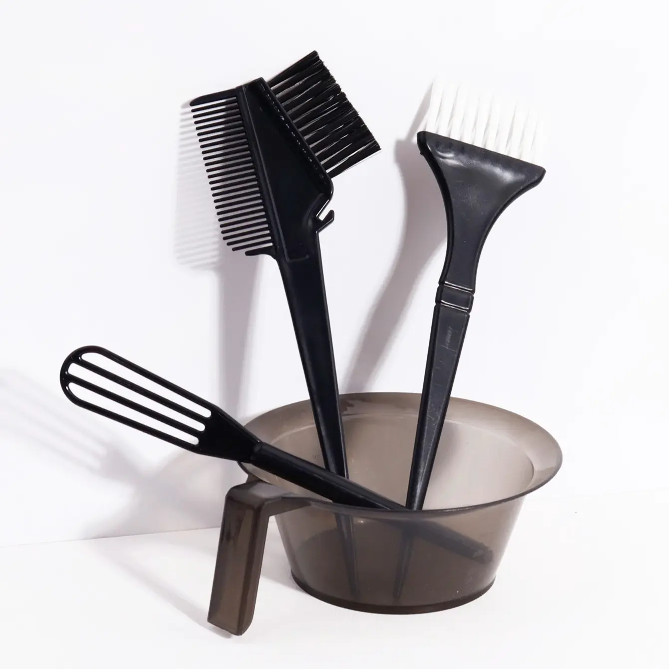 4pcs Professional Hair Dye Kit, Includes Comb, Brush, Mixer, Mixing Bowl, Ideal for Salon Hairstyle Design, Perfect for Partial Dyeing, Hair Dye Bowl and Brush