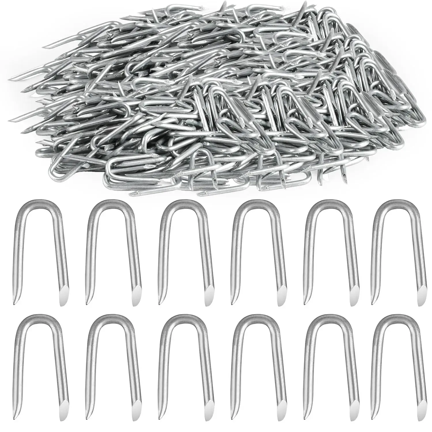 300 pcsWire , Fence Stapless, Steel U Nails for Fencing