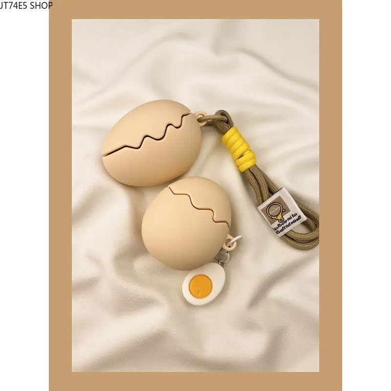 Creative Funny Egg Shaped Earbud Protective Case Compatible with AirPods 4, AirPods 3 & AirPods Pro 2