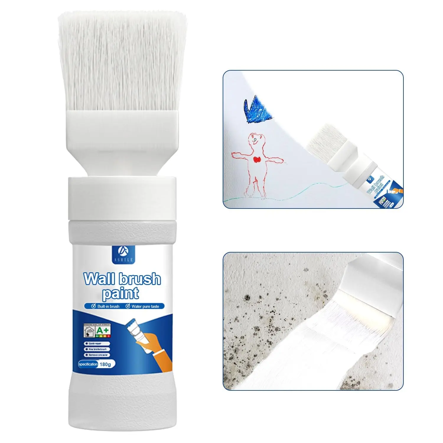 White Interior Wall  6.35 Oz Drywall Primer for Stain & Graffiti Cover | 2-in-1,Lightweight drywall repair primer. Effectively covers stains and graffiti  indoor walls for small area renovation.