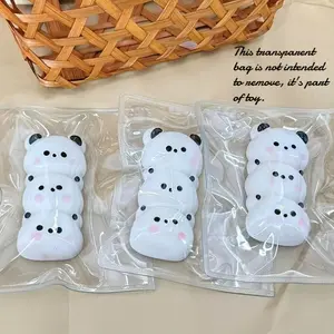 Cute Soft Triple Panda Toys, Soft TPR Sensory Plaything Kids, Ideal Party Gift, Office and Home Decor, 3 Soft Panda Toys, Rich Texture, Fun and Comfortable Hand Feel