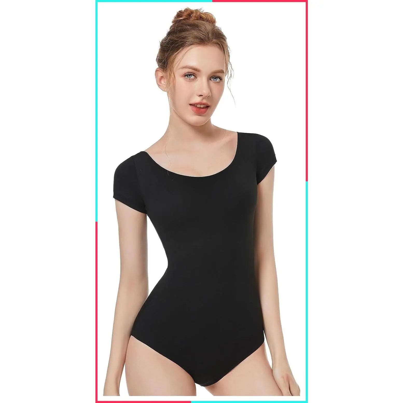 Women's Short Sleeve Ballet Leotard - Adult Gymnastics Bodysuit Dancewear