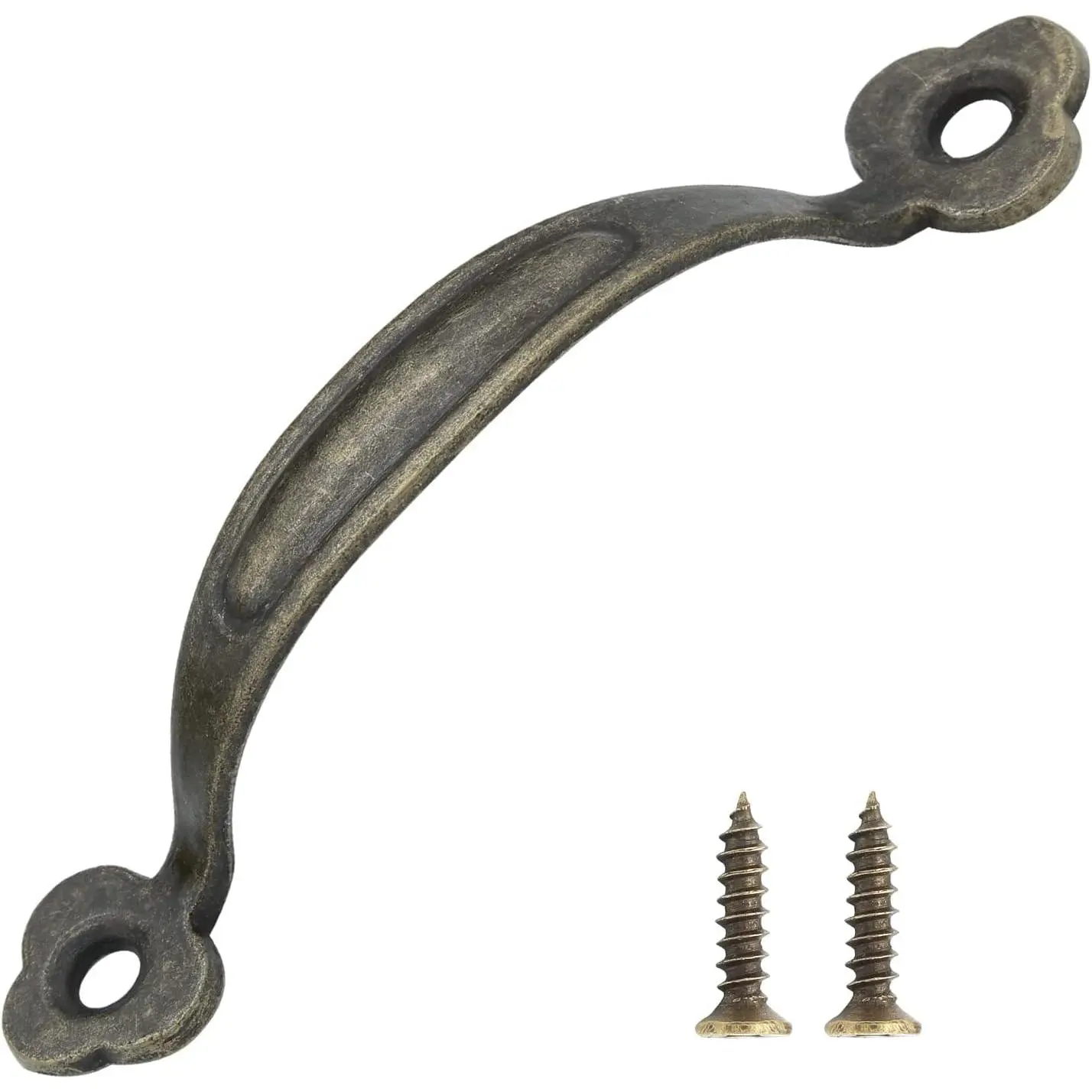 12-Count Bronze Barn Door Handles, 2.6 in Hole Center, 3" Length Retro Look Metal Pull Handles, for Cabinet, Garage, Outdoor Use