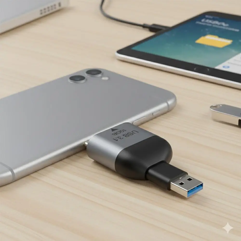 USB Type-C to USB-A OTG Adapter High Speed Data Sync & Fast Charging Compatible with Phones Tablets Laptops Expand Ports for Storage Keyboards Accessories Portable Design Quick File Transfer Power Supply